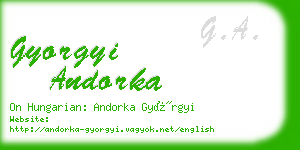 gyorgyi andorka business card